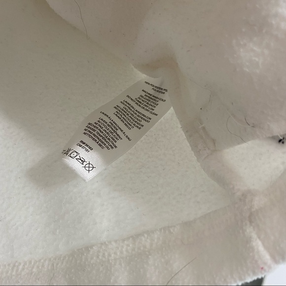 Calvin Klein Women’s L Performance White Fleece Full Zip Jacket Mock Neck - Picture 7 of 10